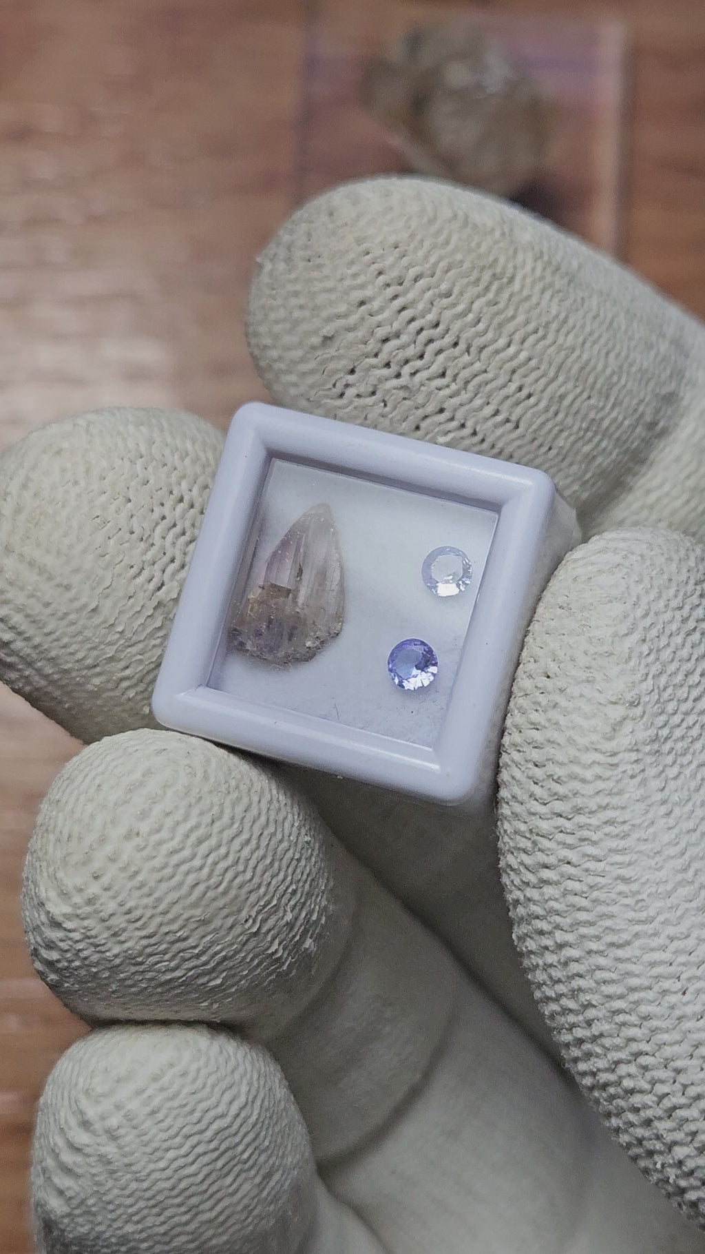 Tanzanite Natural Unheated Crystal and Facet set.