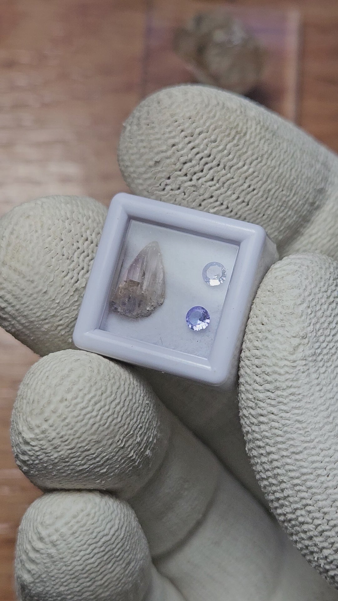 Tanzanite Natural Unheated Crystal and Facet set.