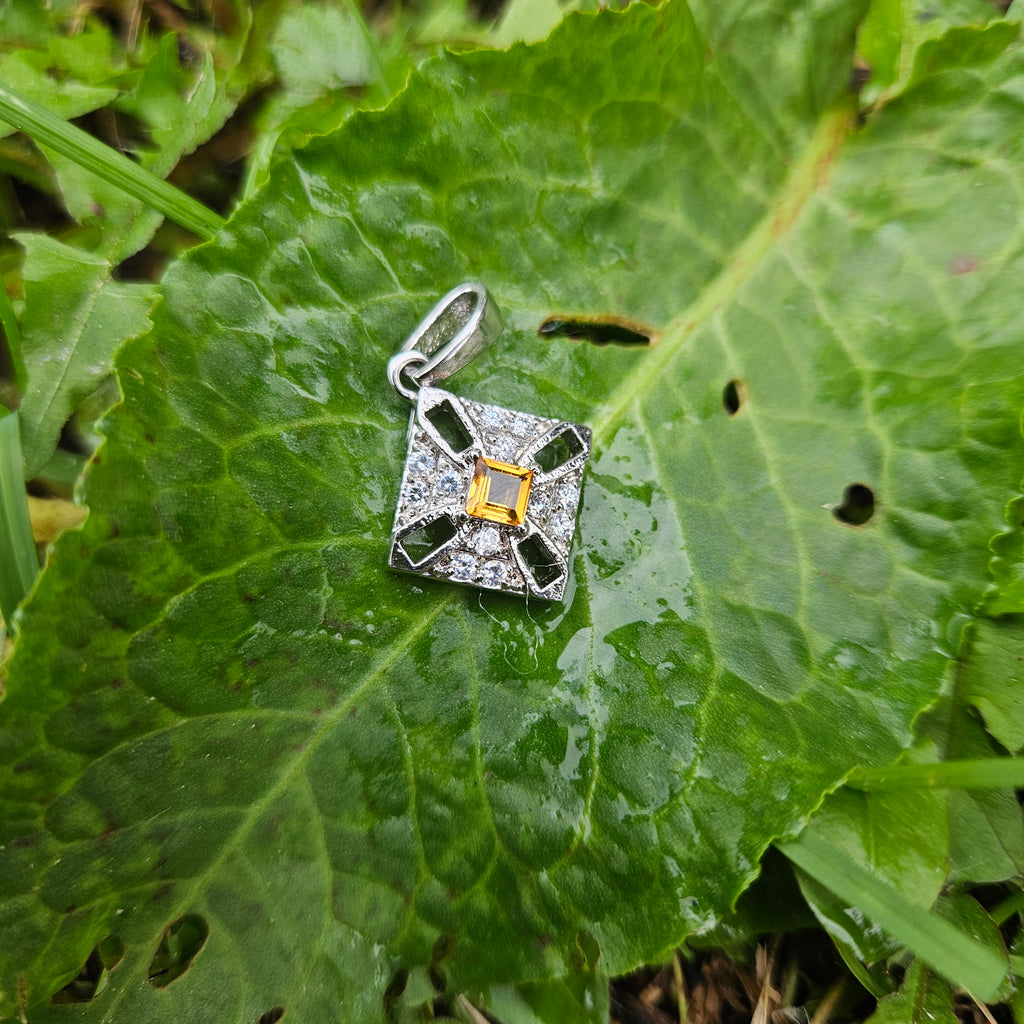 Sterling Silver - Citrine/White Topaz