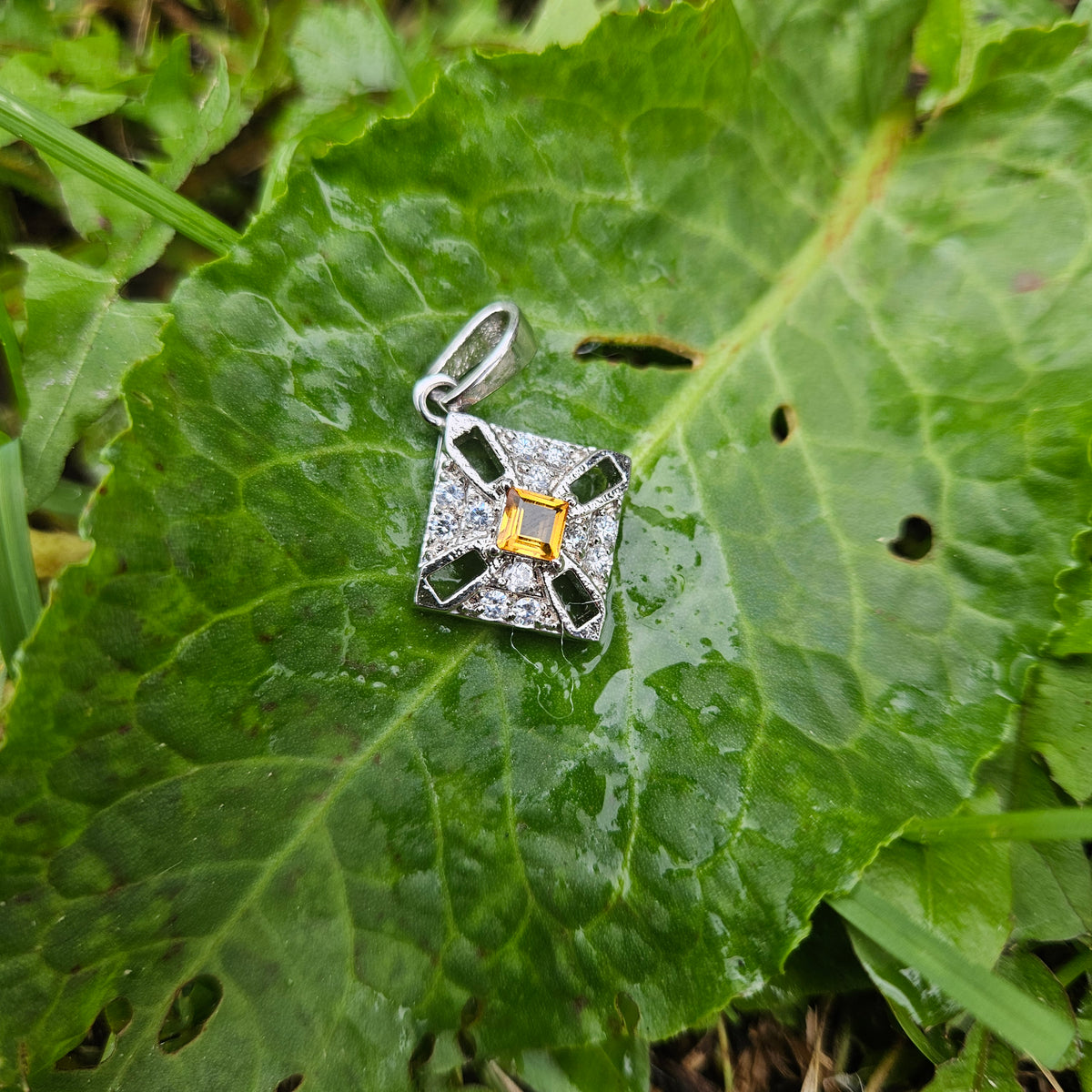 Sterling Silver - Citrine/White Topaz
