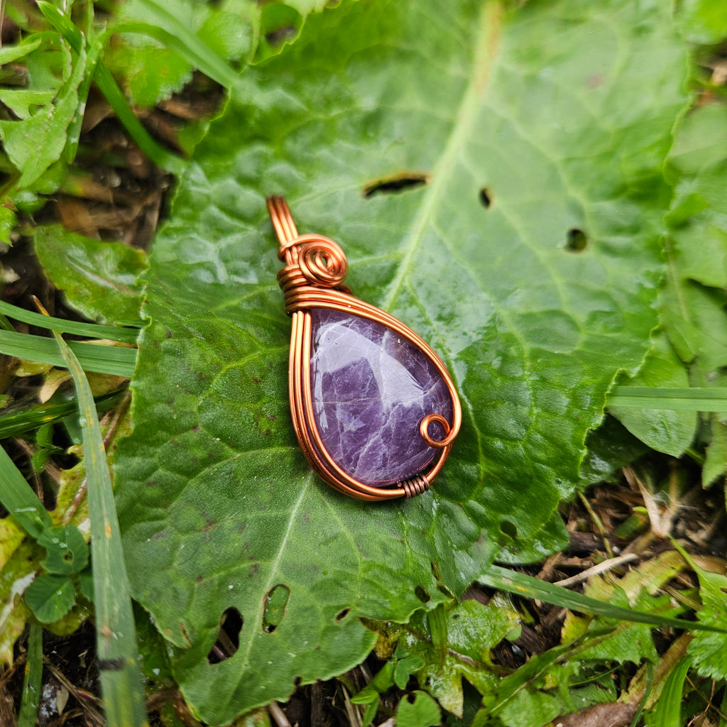 Fine Copper Amethyst Pendant