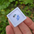 Sapphire/2 facet gem box rounds/ovals