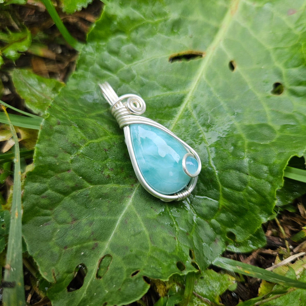 Larimar/Blue Chalcedony Pendant