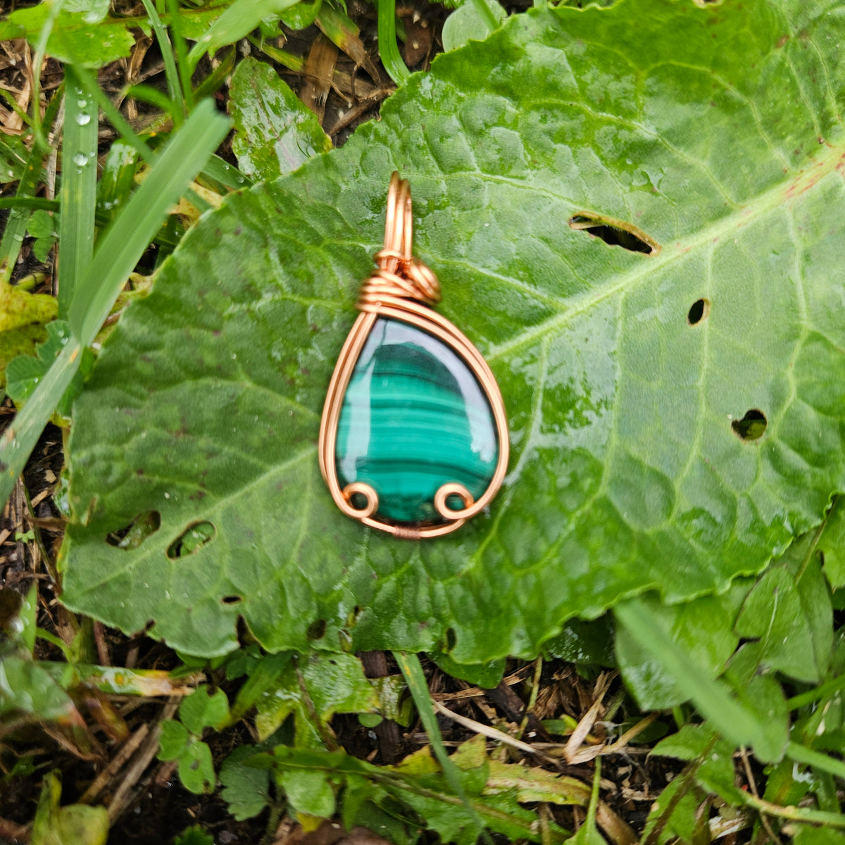 Copper Malachite Pendant