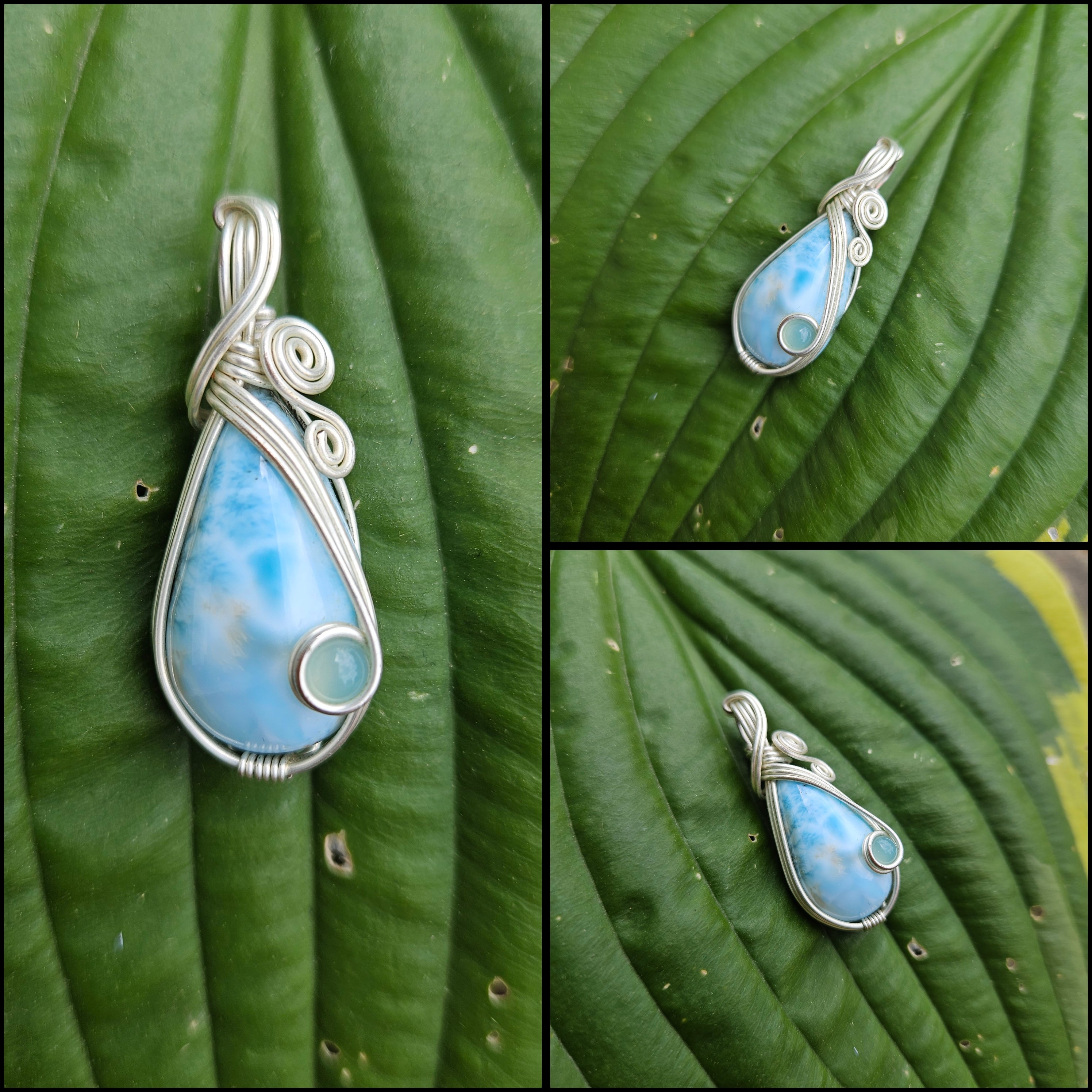 Larimar/Blue Chalcedony Pendant