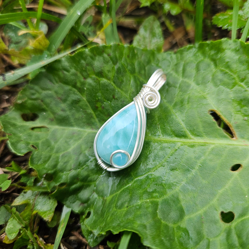 Larimar/Blue Chalcedony Pendant