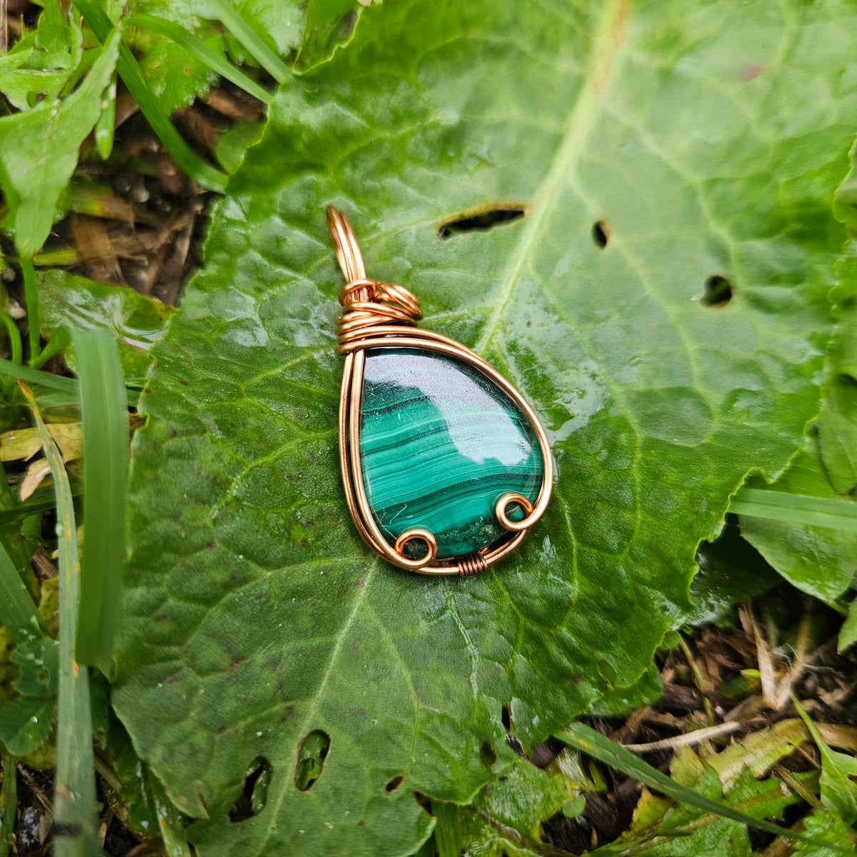Copper Malachite Pendant