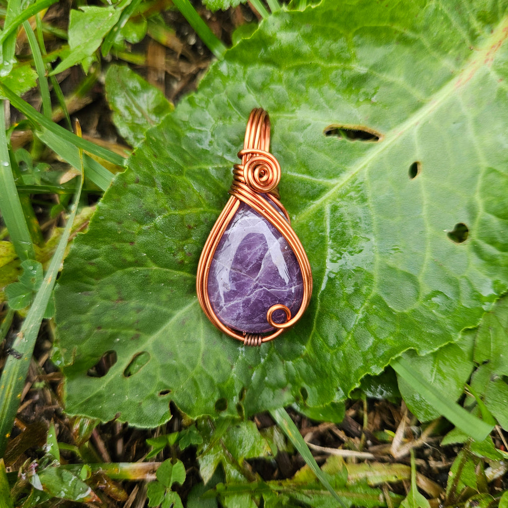Fine Copper Amethyst Pendant