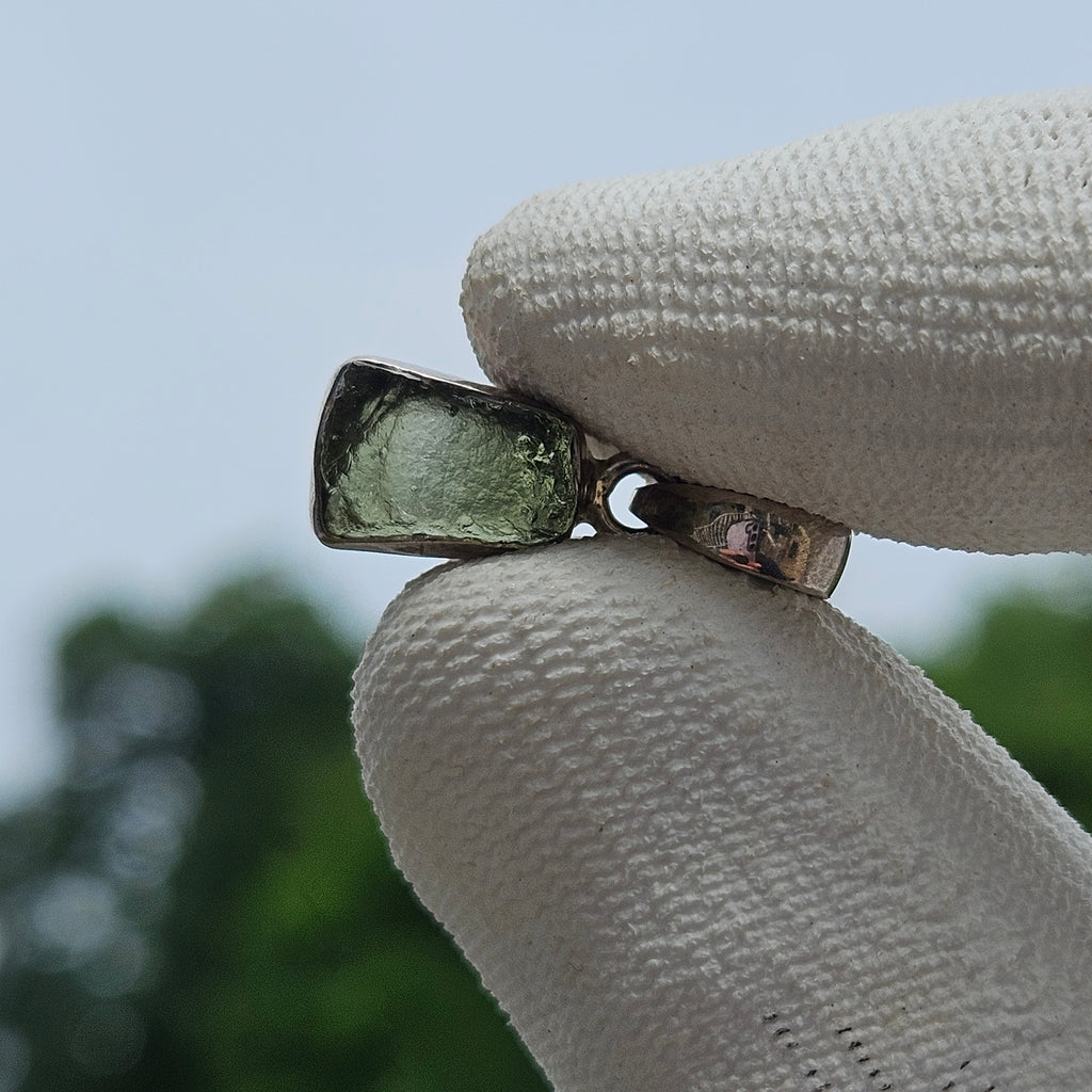 Sterling Silver Moldavite Pendant