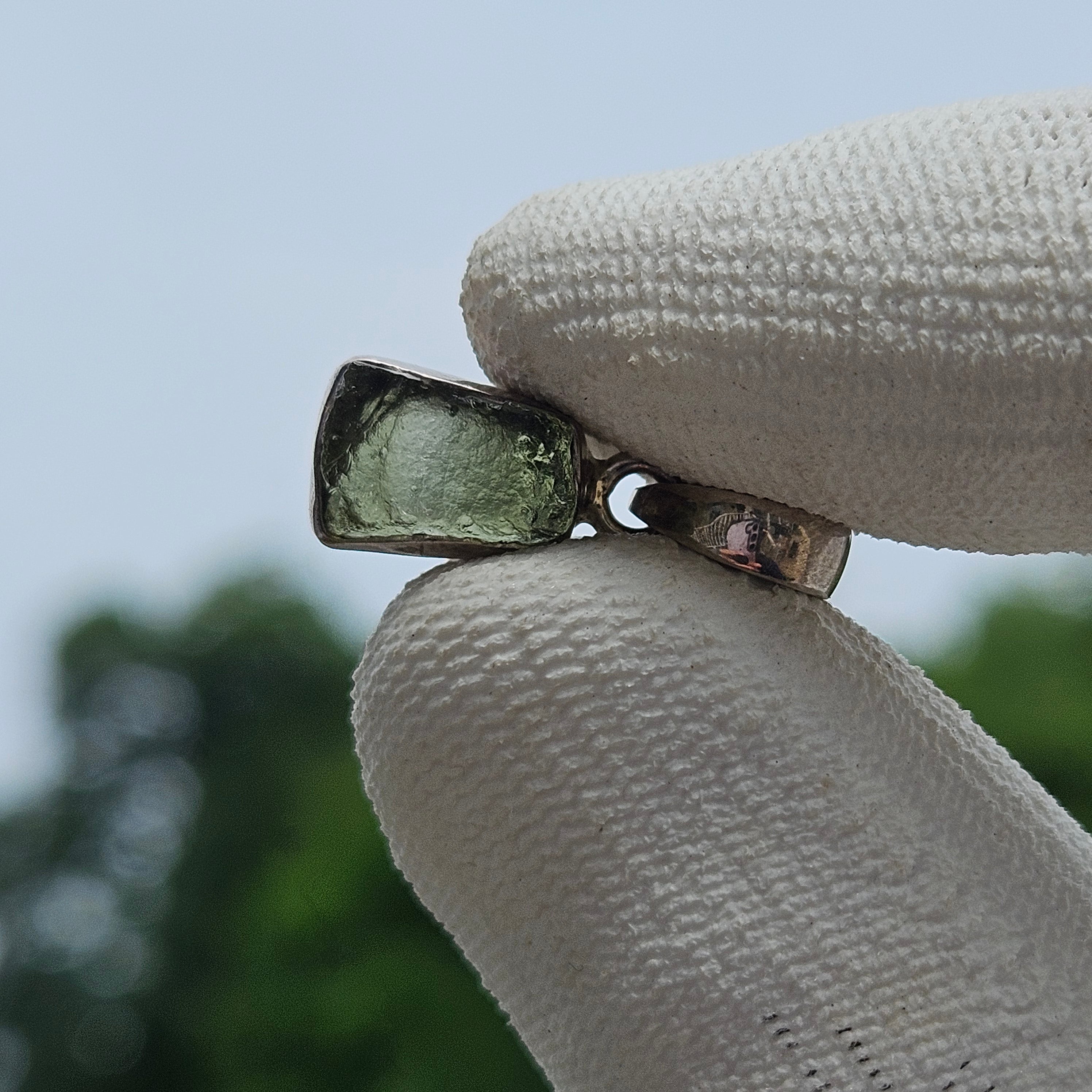 Sterling Silver Moldavite Pendant