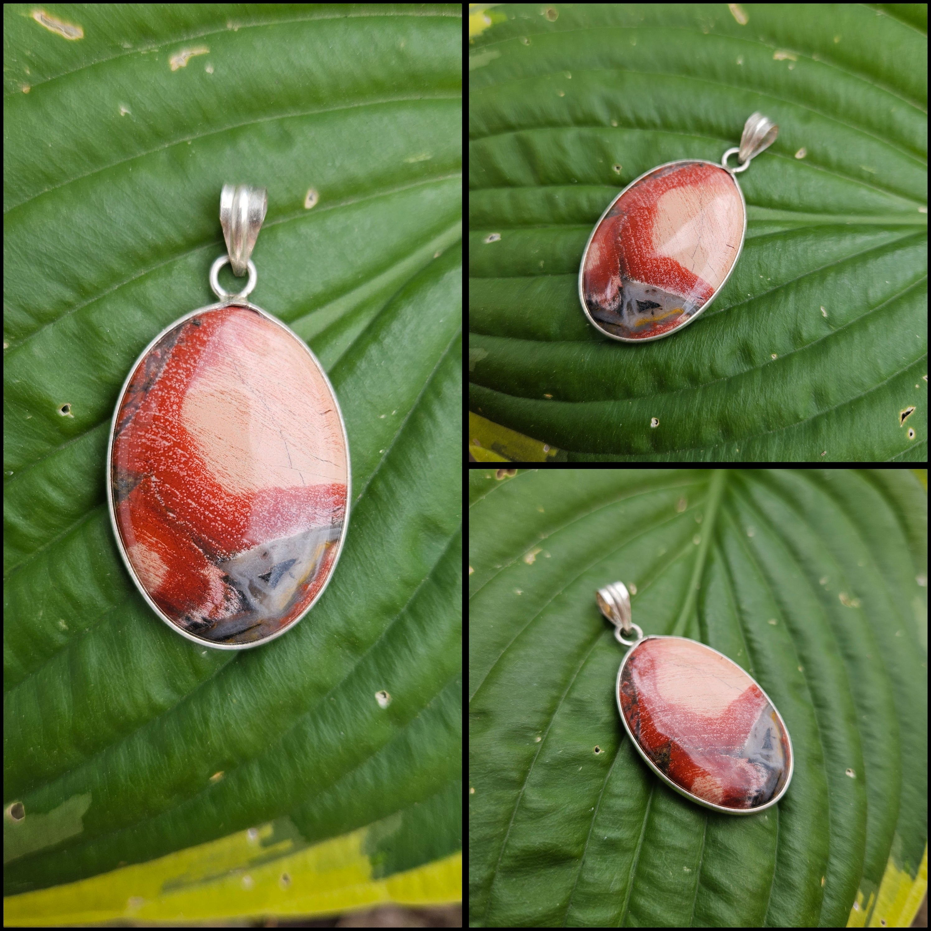 Sterling Polychrome Jasper pendant