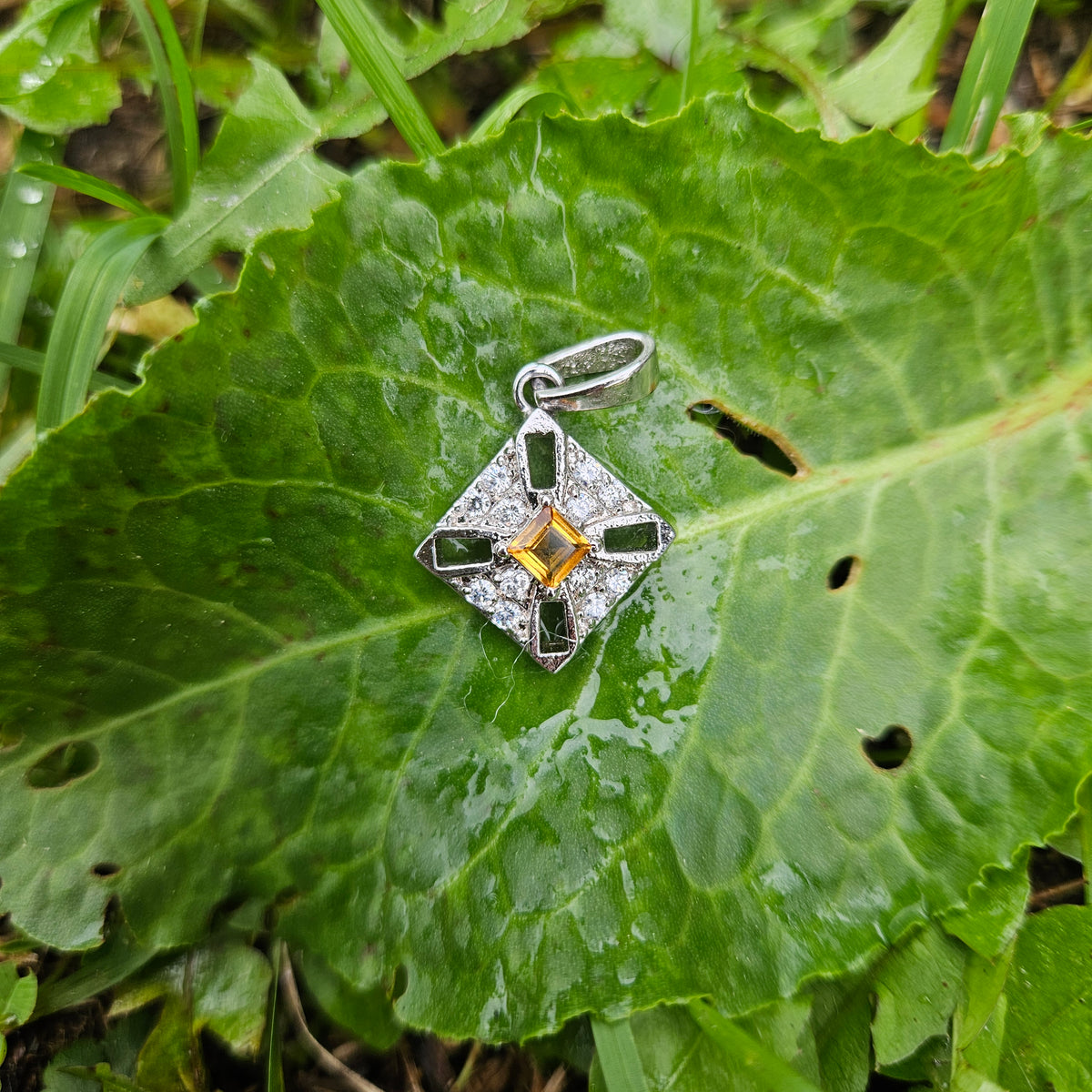 Sterling Silver - Citrine/White Topaz