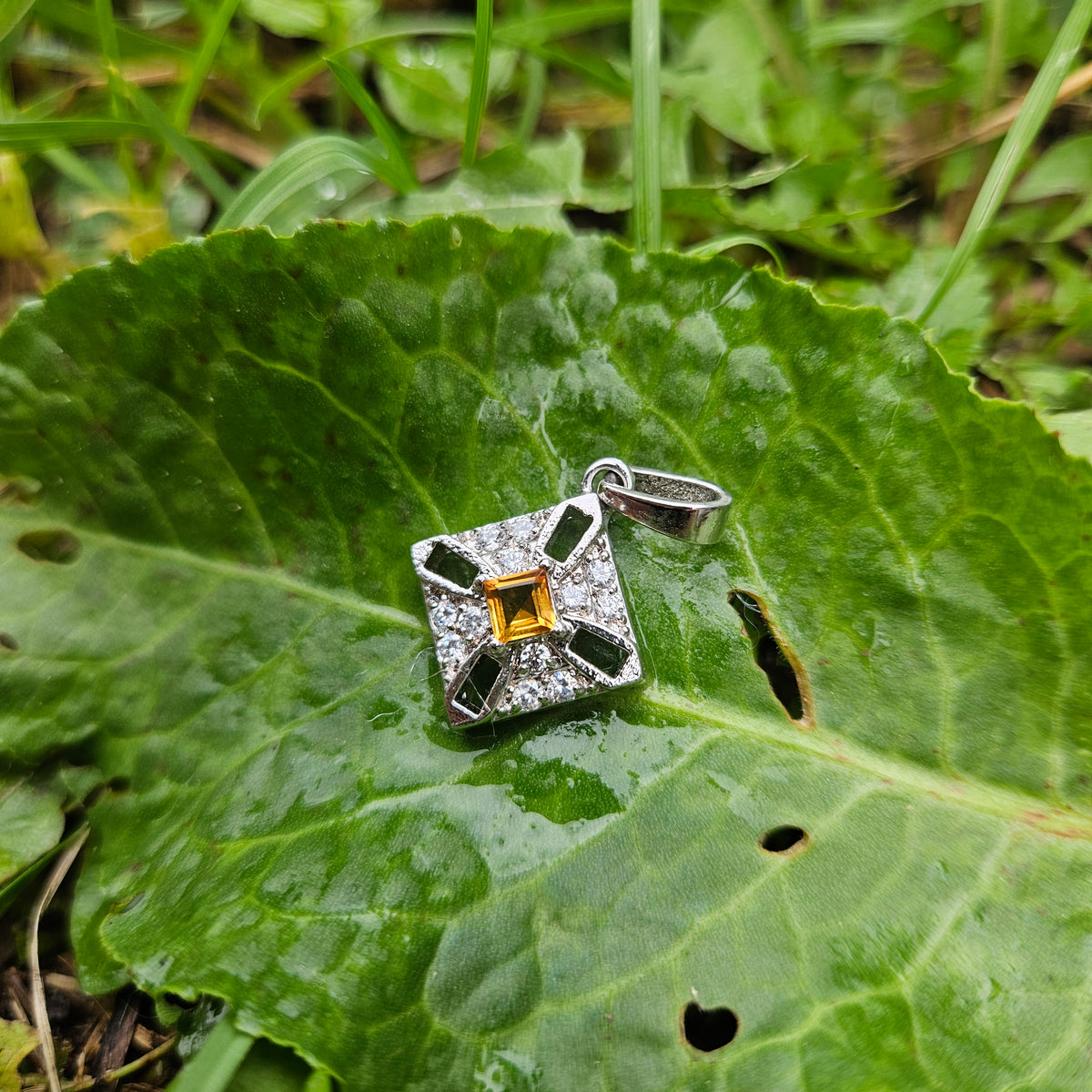 Sterling Silver - Citrine/White Topaz