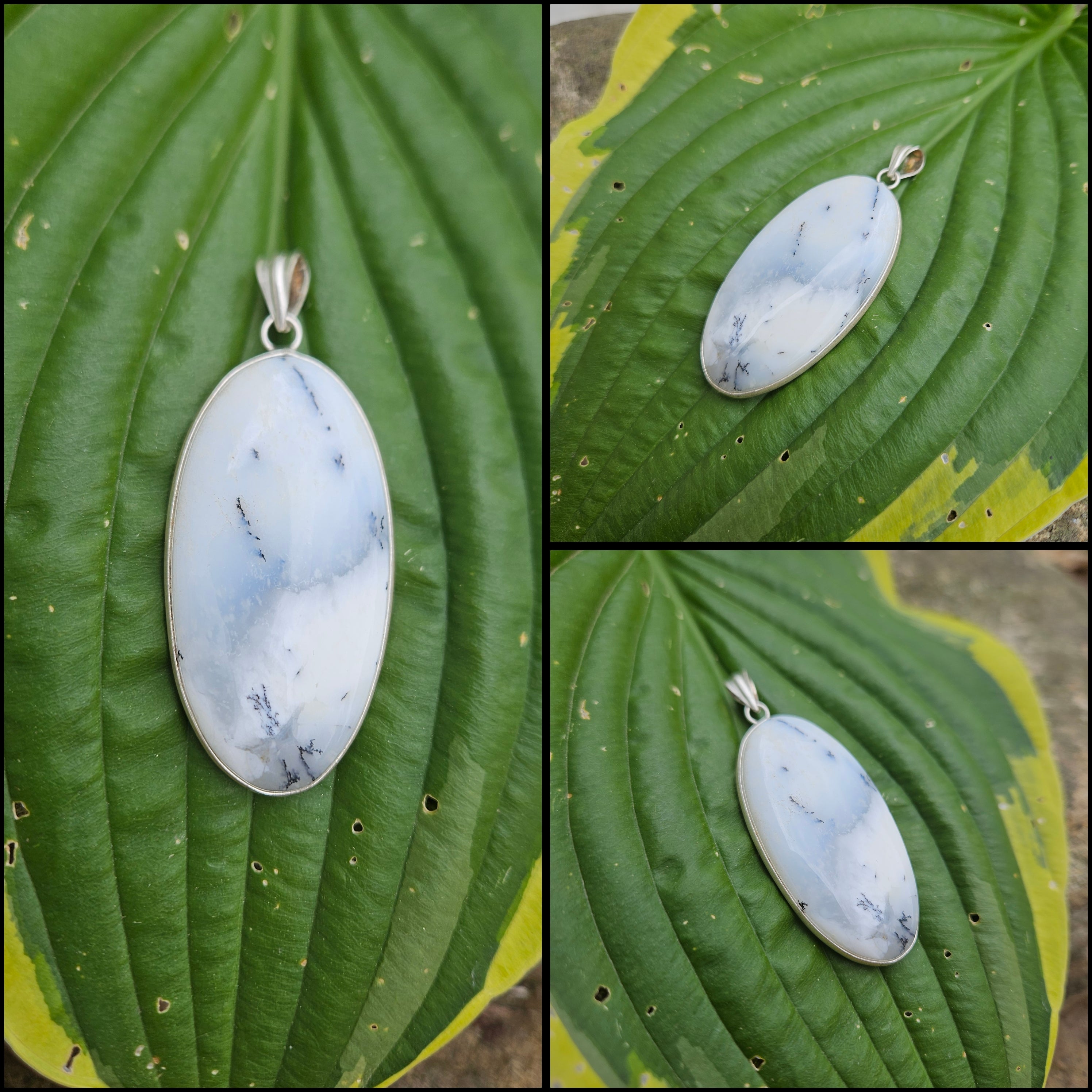 Sterling Silver Dendritic Opal Pendant